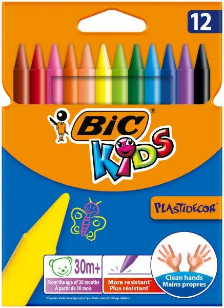 Bic Colors Plastic Carton Box 12 Colors 5432