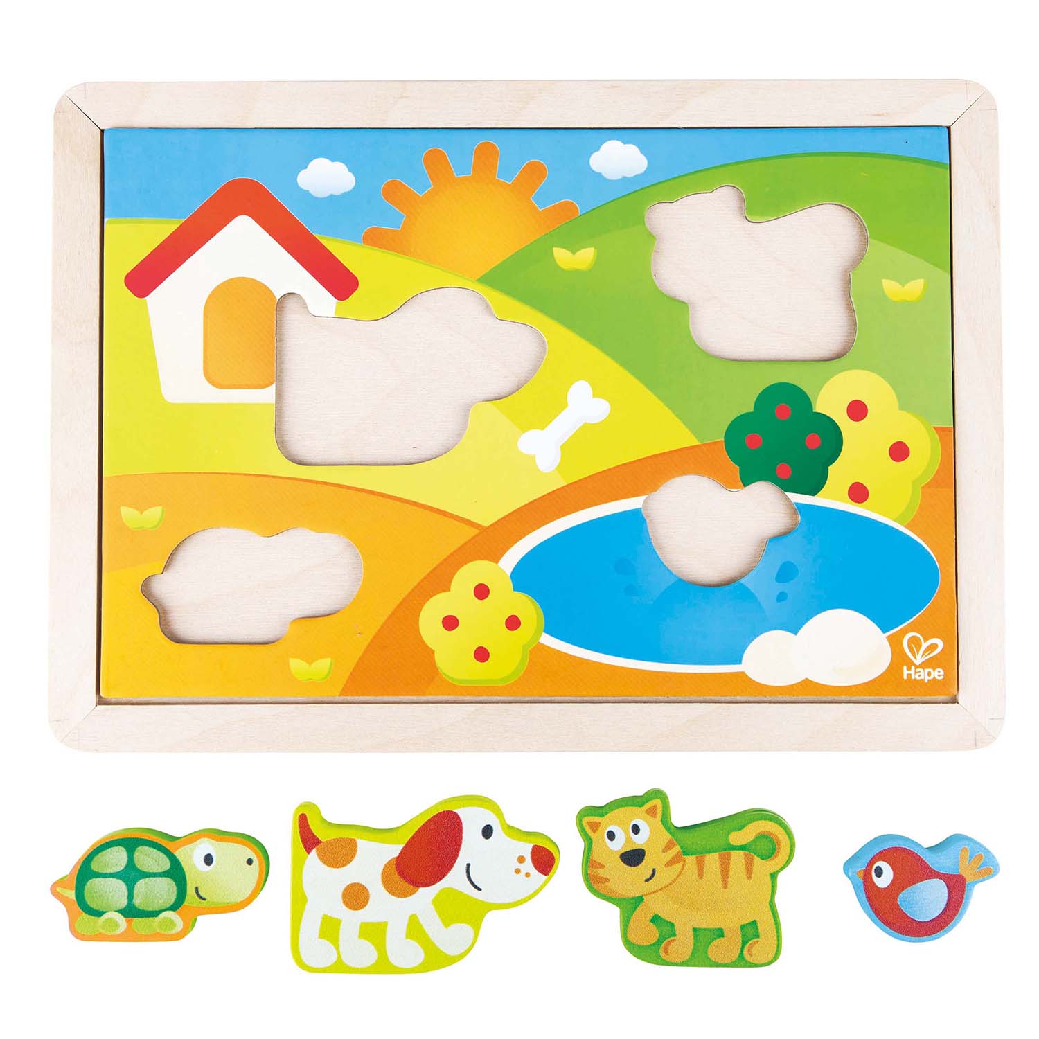 Hape: Sunny Valley Puzzle 3 In 1