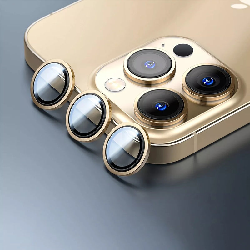 WiWU iPhone 14 Pro/14 Pro Max Lens Protector Golden