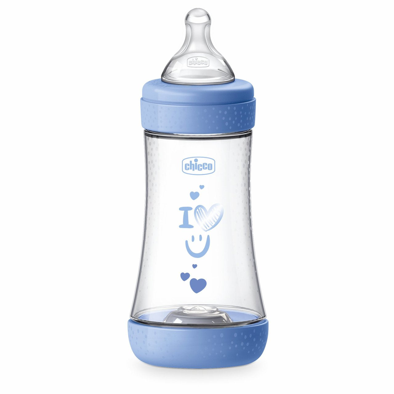 Chicco Perfect 5 Silicone Bottle (240 ml) Blue