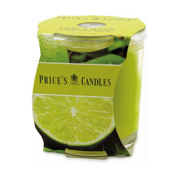Prices Boxed Candle Jar 170g Burning time 45H Lime & Basil