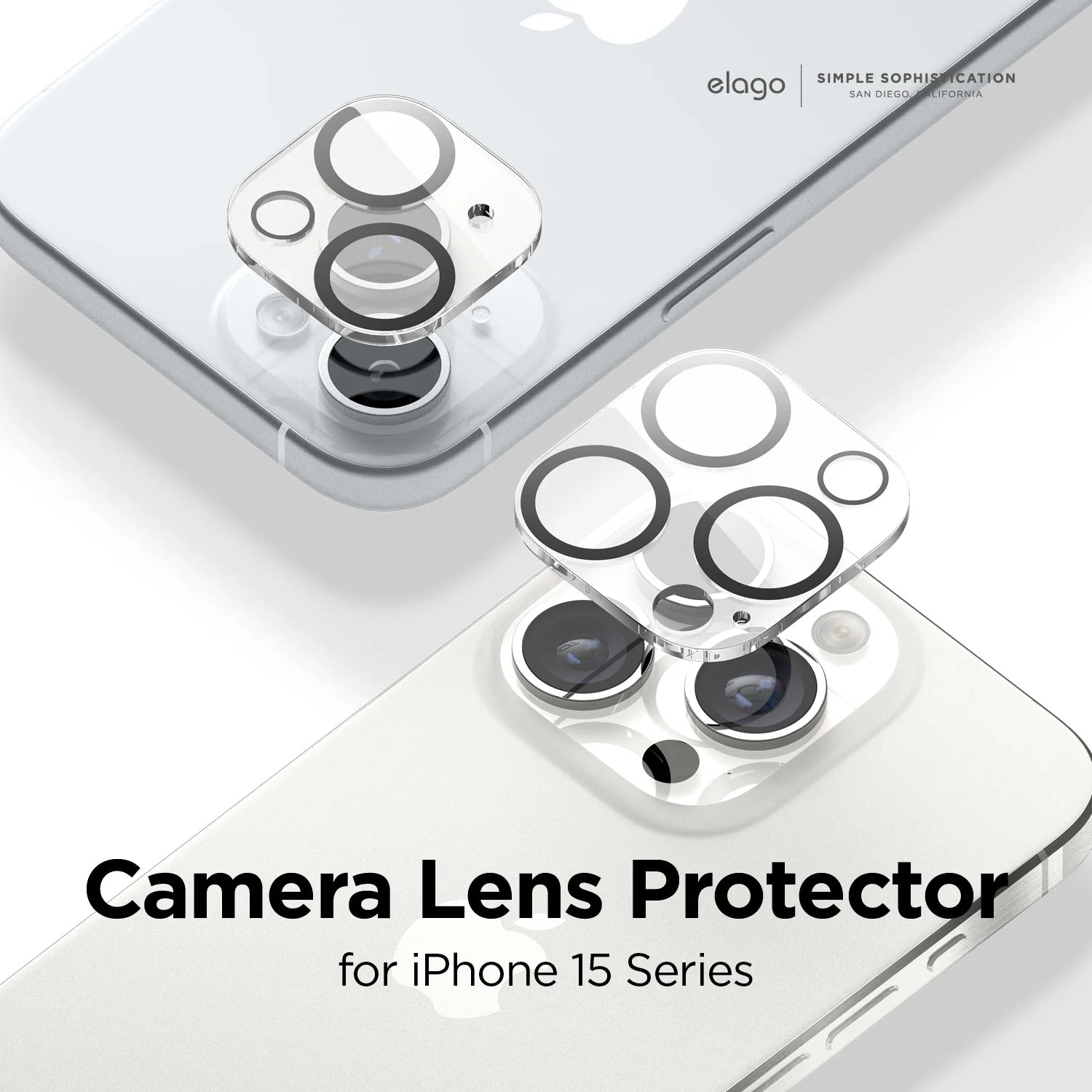 elago Camera Lens Protector for iPhone 15 Pro/15 Pro Max