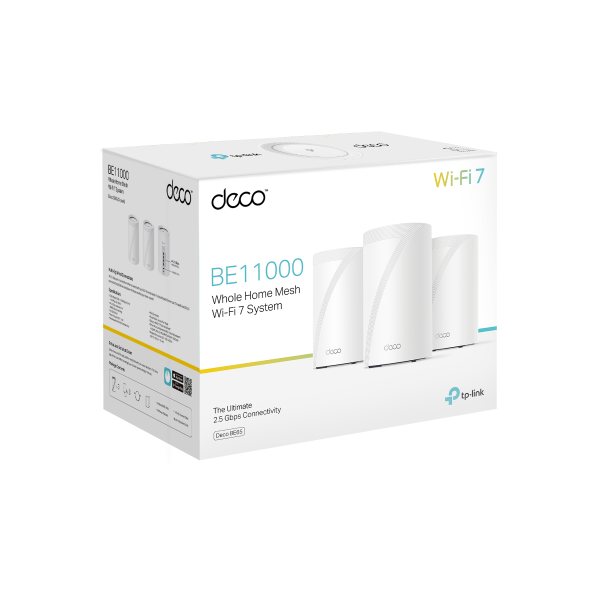 TP-Link Deco BE65(3-pack) Whole Home Mesh WiFi 7 (Tri-Band)