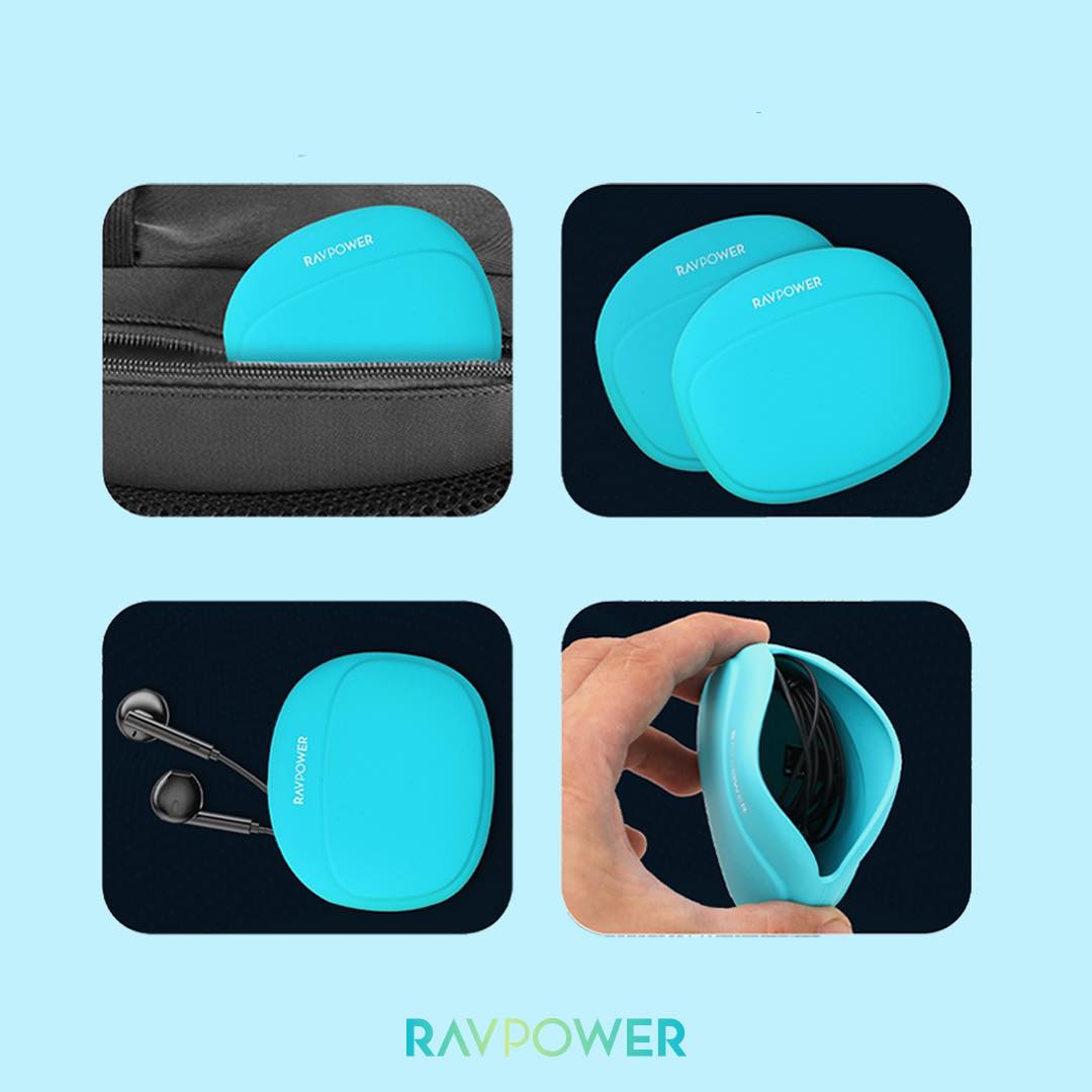 RavPower Wired In Ear Headphones USB-C connector Black