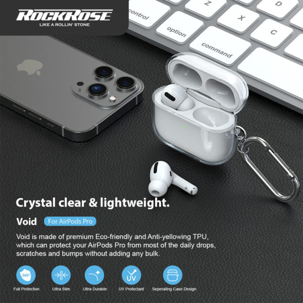 RockRose Void Clear TPU Case For AirPods Pro Clear