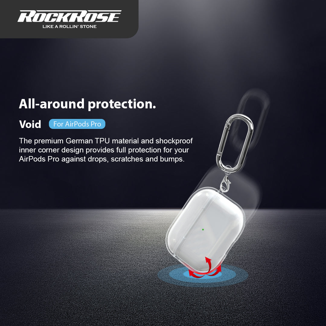 RockRose Void Clear TPU Case For AirPods Pro Clear