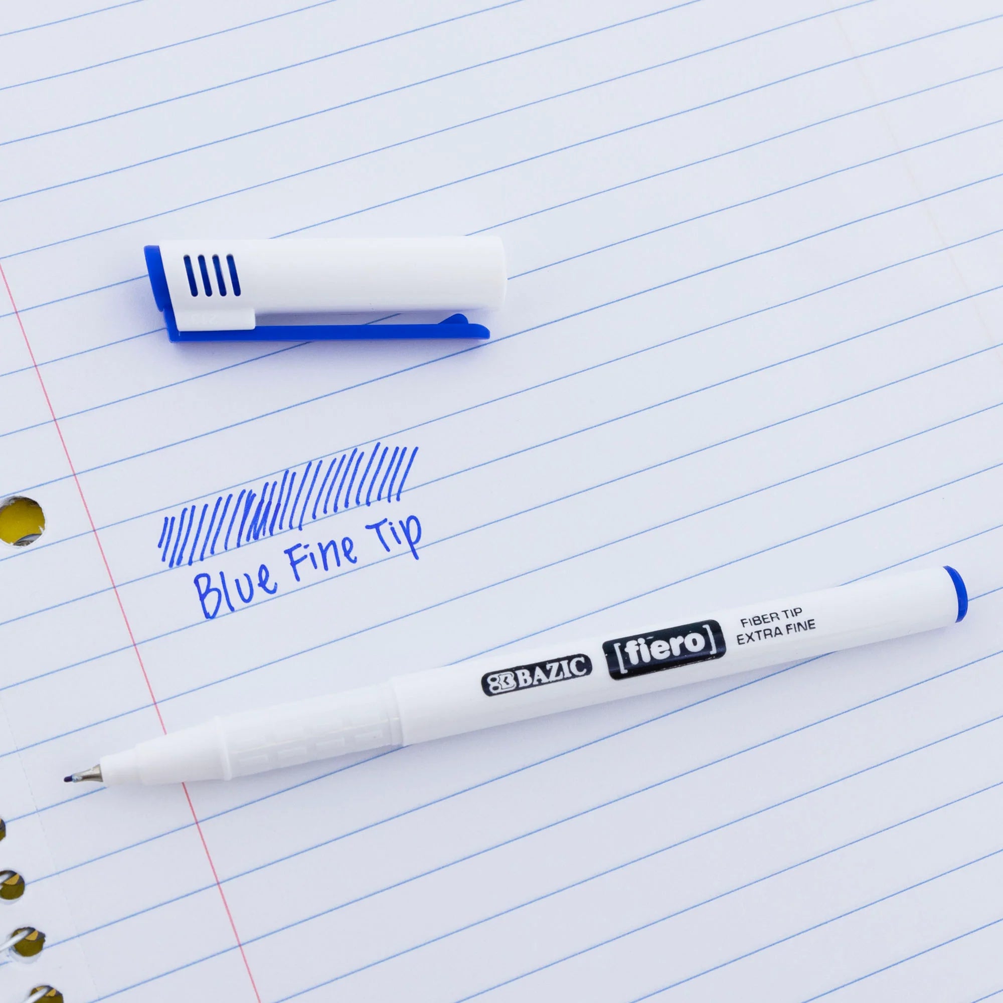 Bazic Fiero Blue Fiber Tip Fineliner Pen