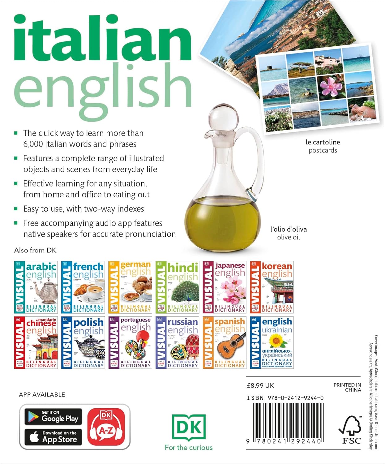 Italian-English Bilingual Visual Dictionary With Free Audio App