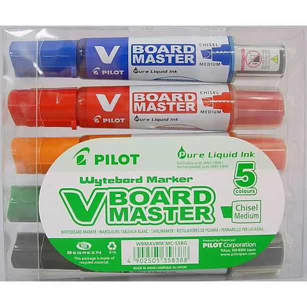 Pilot Whiteboard V Board Master M Set 5 Colors