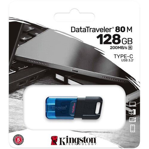 Kingston 128GB DataTraveler 80 M 200MB/s USB-C 3.2 Gen 1