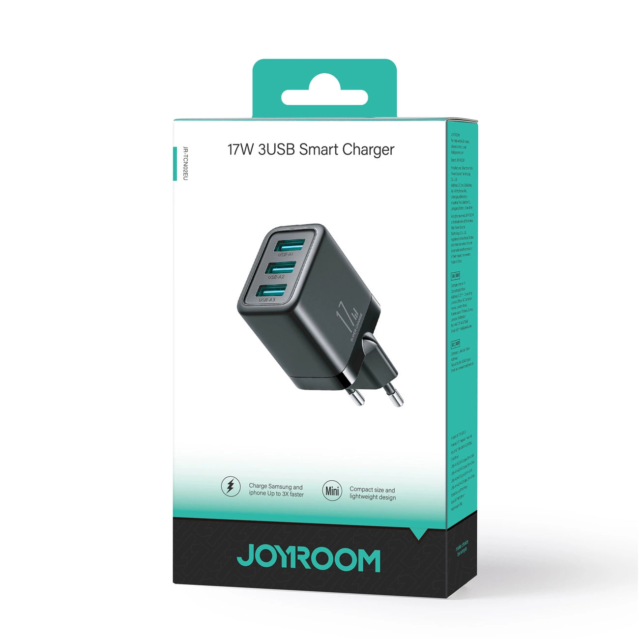 Joyroom JR-TCN02 3.4A 3USB Charger-Black (EU)