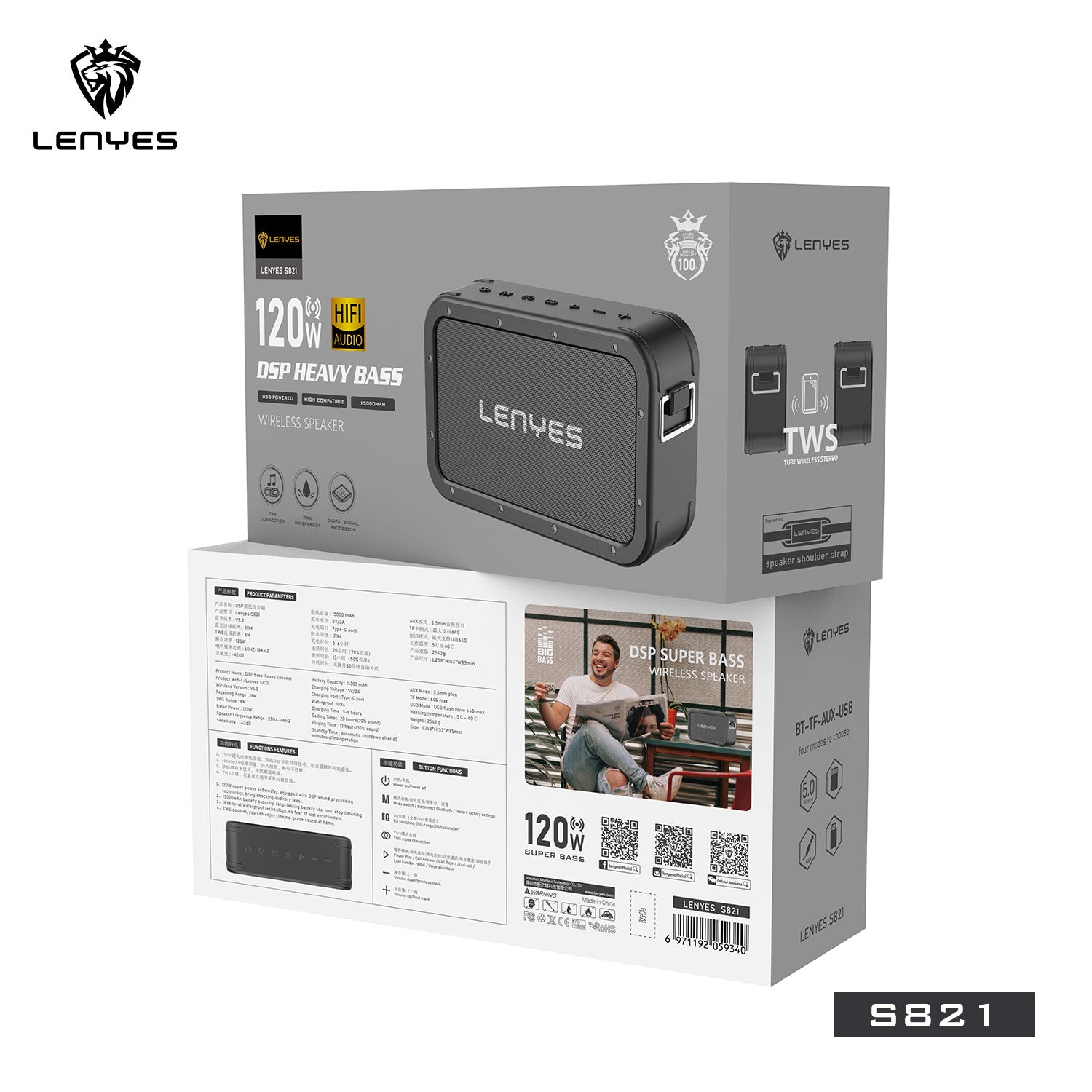 LENYES S821 Maxx Audio DSP Wireless Speaker