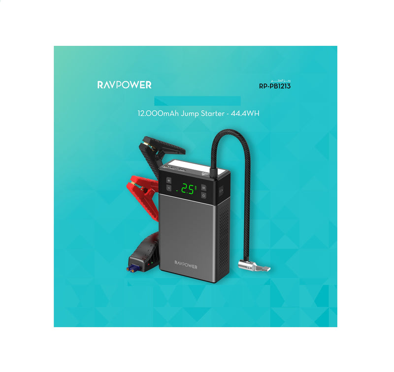 RAVPower RP-PB1213 11200mAh Jump Starter with Air Compressor