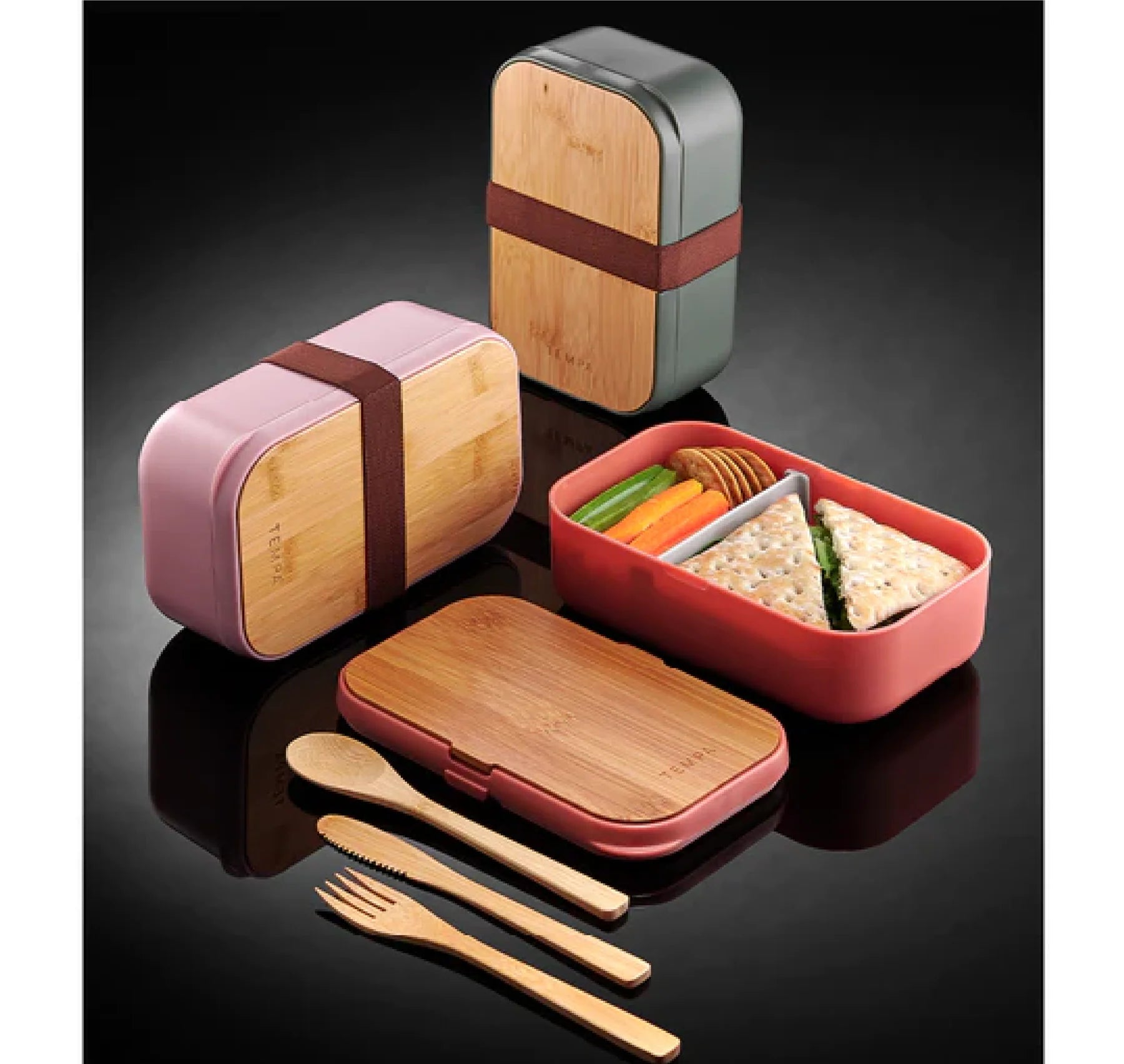 Lily's Home Tempa Bento Grey Lunch Box