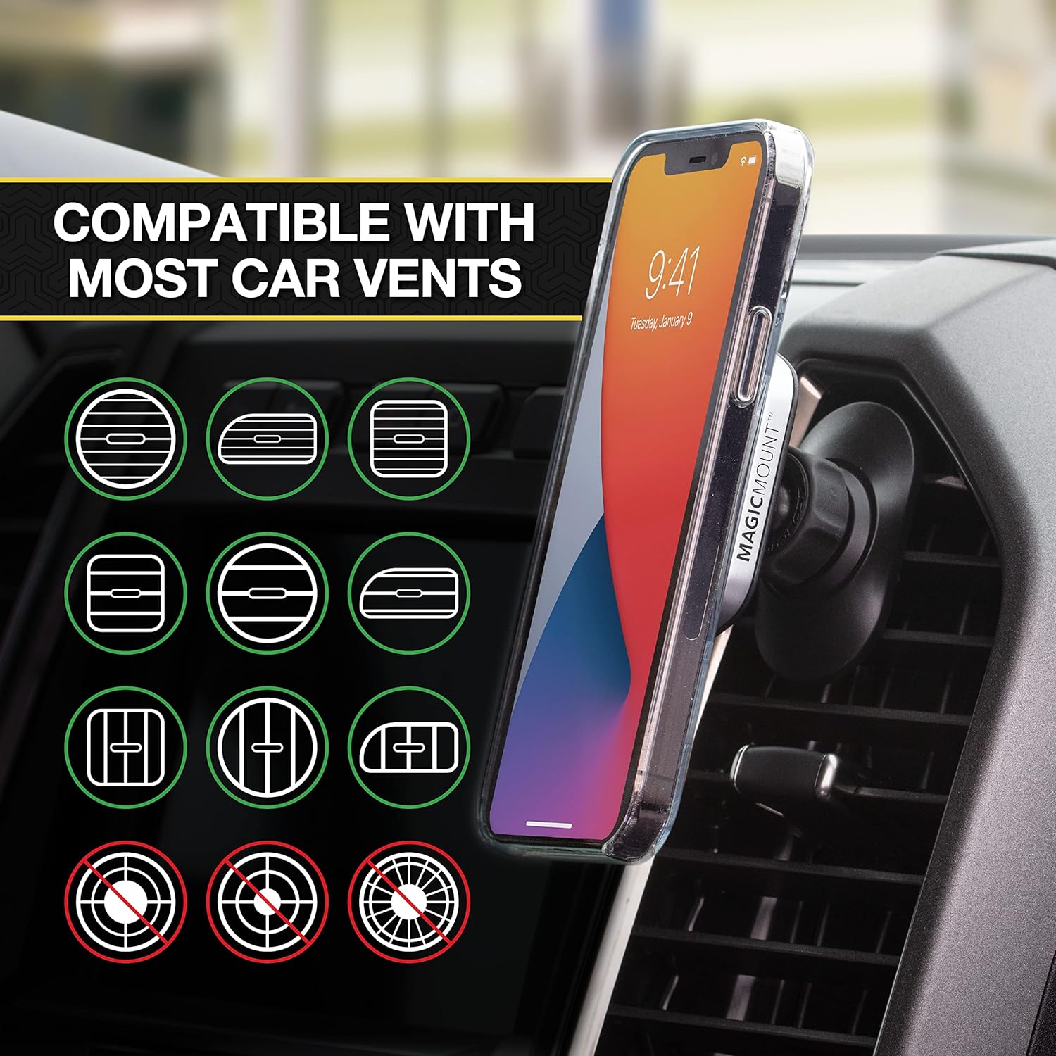Scosche Magnetic Dash/Vent Mount For Mobile