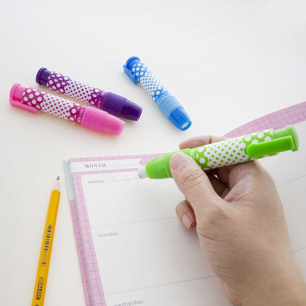 Bazic Dot.Ted Retractable Stick Erasers
