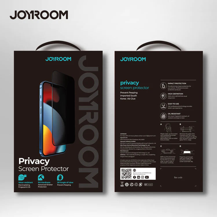 Joyroom HQ-Z33 Privacy Glass Protector iPhone 15