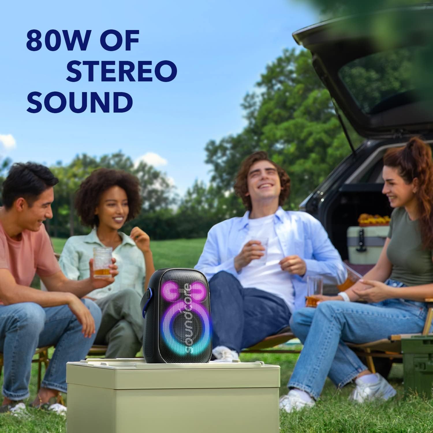 Anker SoundCore Rave Neo 2 Portable Bluetooth Speaker Black