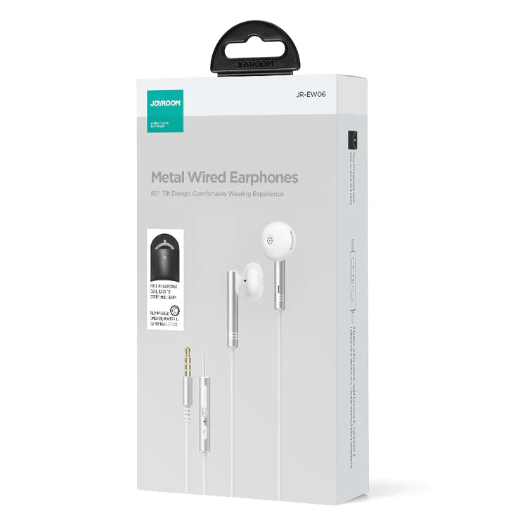Joyroom JR-EW06 Wired Half In-Ear Metal Earbuds