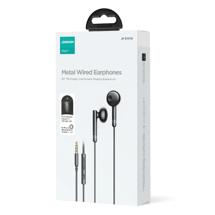 Joyroom JR-EW06 Wired Half In-Ear Metal Earbuds