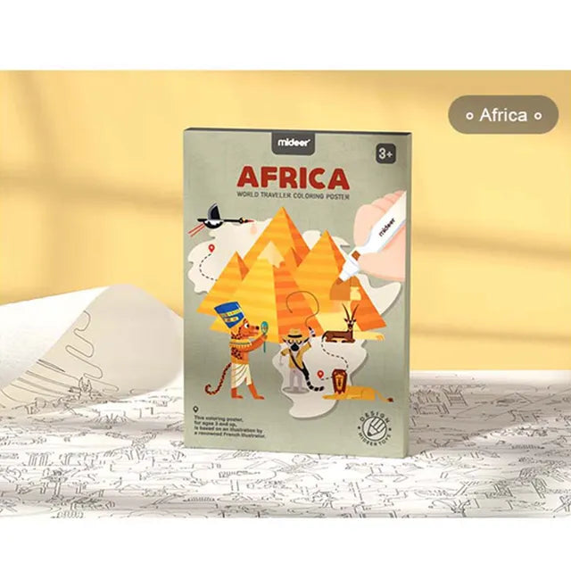 Mideer - World Traveler Coloring Poster Africa