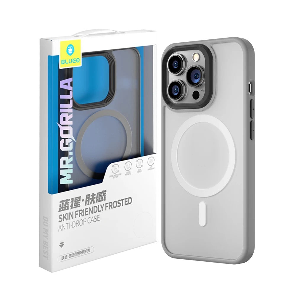 BLUEO Skin Friendly Frosted Case With Magnetic IPH 15 Grey