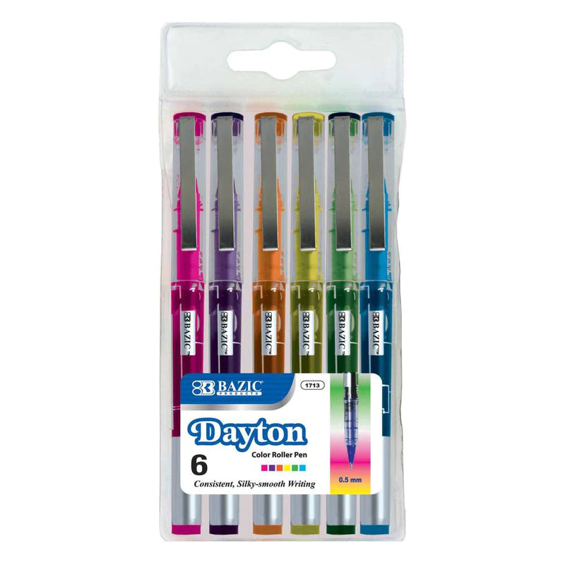 Bazic 6 Color Dayton Rollerball Pen