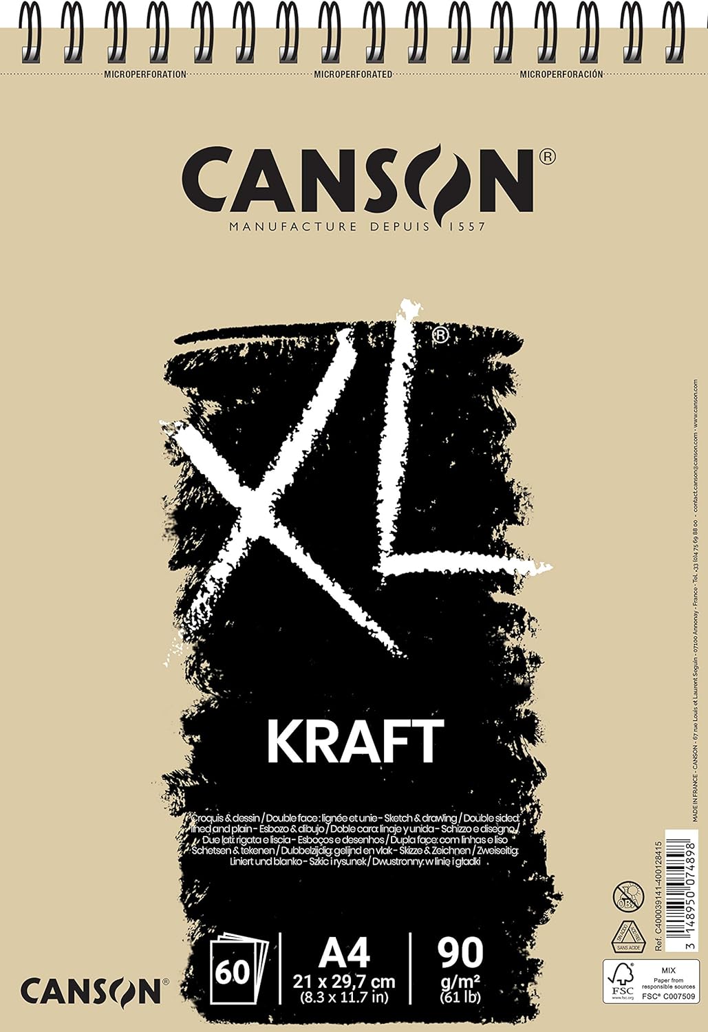 Canson Xl Sketch Kraft A4 60Sh 90G
