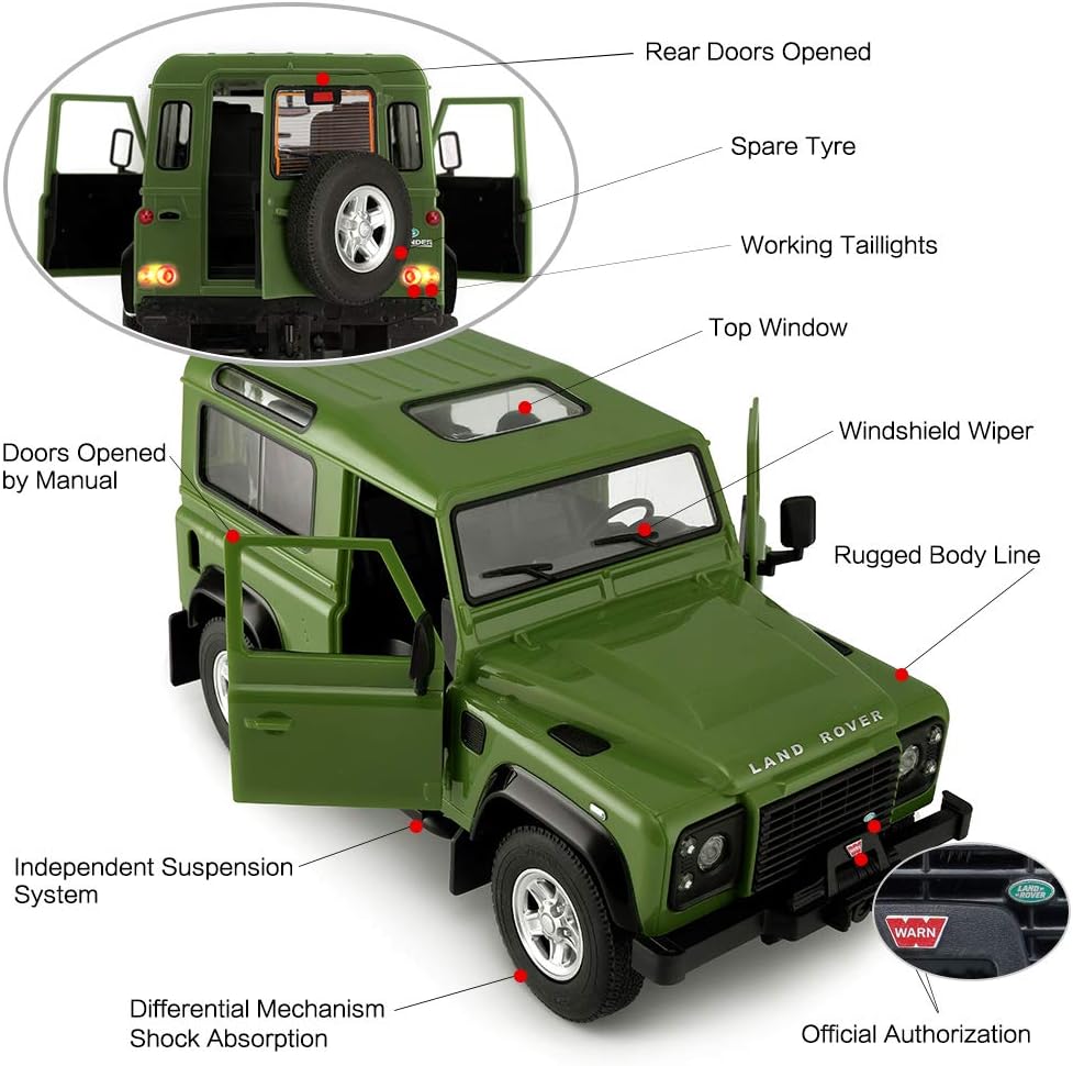 Rastar - R/C Land Rover Defender Transformable Car