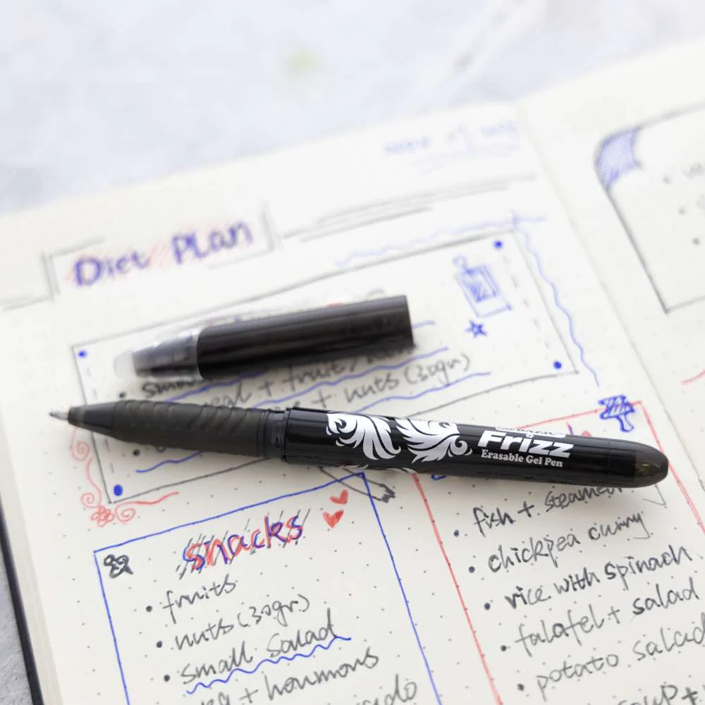 Bazic Frizz Black Erasable Gel Pen With Grip