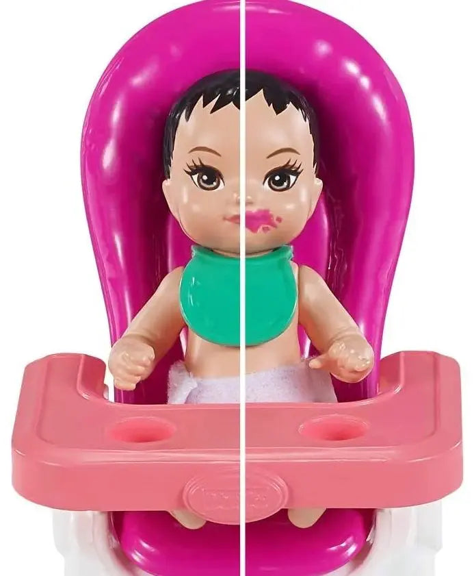 Barbie Skipper Baby sitters Playset Brown Hair