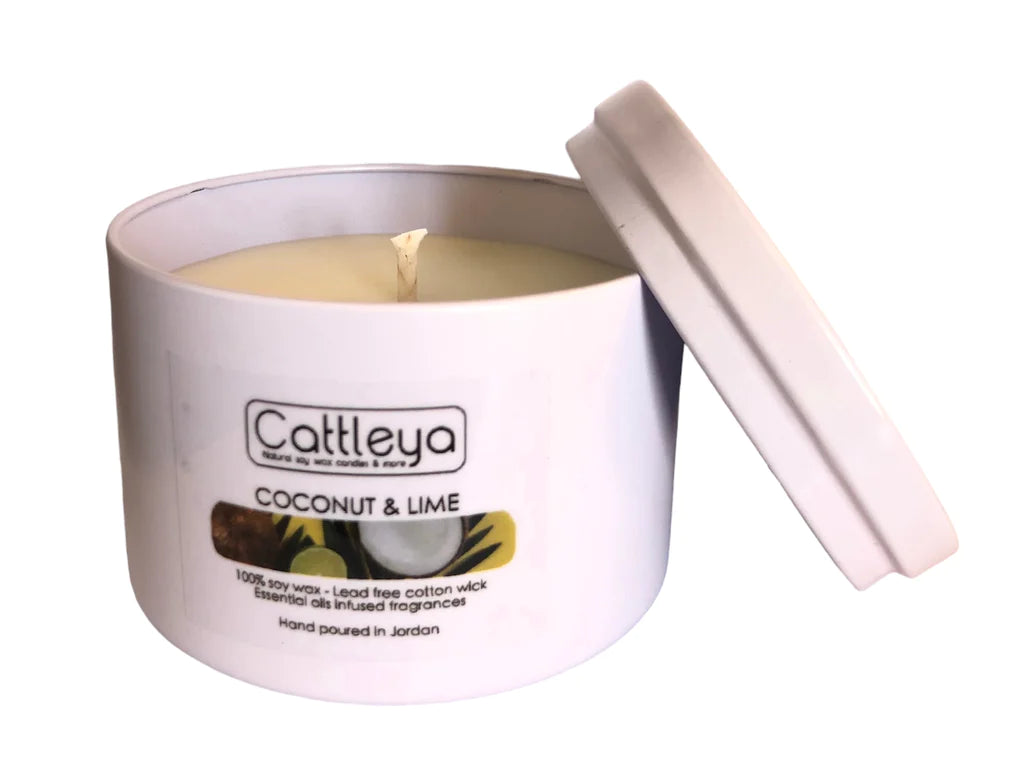 Cattleya - Soy Wax Candle Tin&Lid Coconut&Lime