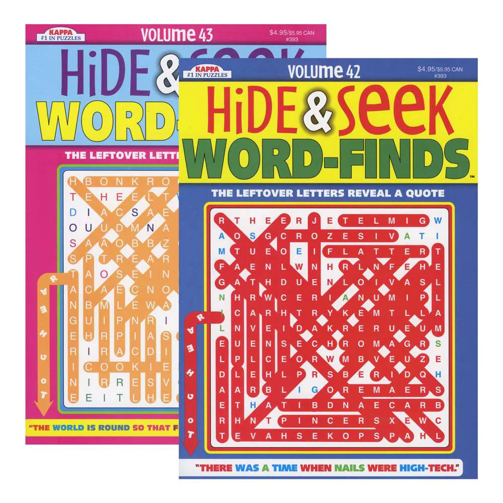 Bazic Kappa Hide & Seek Word Finds Puzzle Book