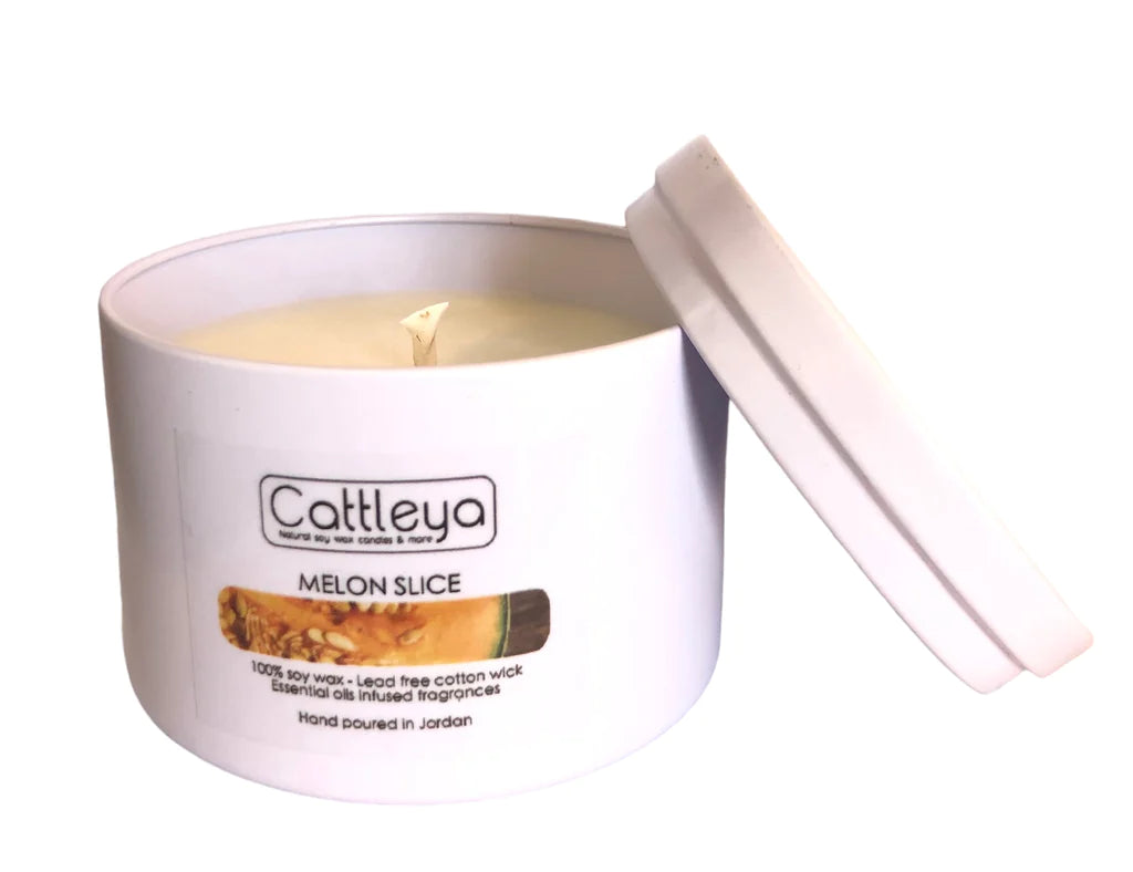 Cattleya - Soy Wax Candle Tin&Lid Melon Slice