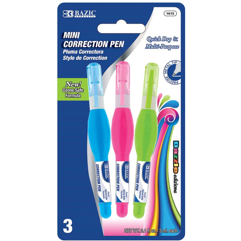 Bazic 3 Ml Metal Tip Mini Correction Pen