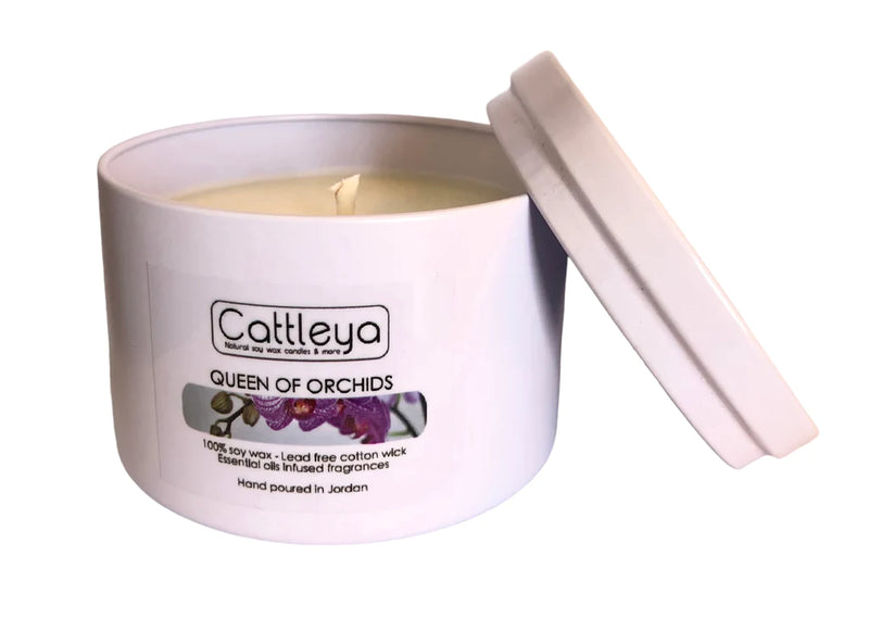 Cattleya - Soy Wax Candle Tin&Lid Queen Of Orchids