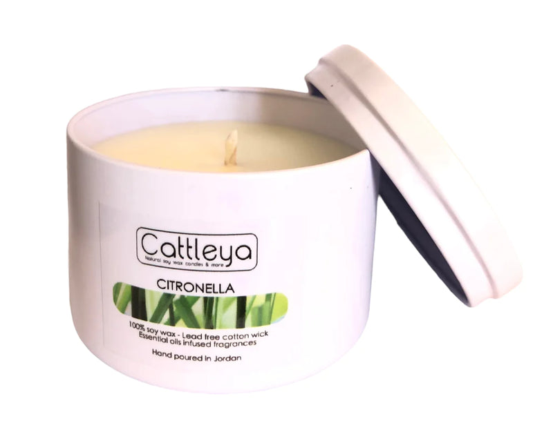 Cattleya - Soy Wax Candle Tin&Lid Citronella