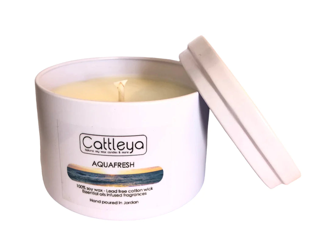Cattleya - Soy Wax Candle Tin&Lid Aquafresh
