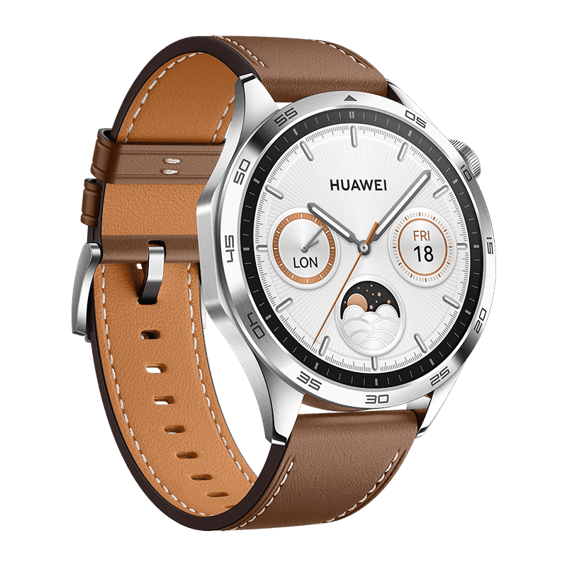 HUAWEI WATCH GT 4 46mm Brown Brown Leather Strap