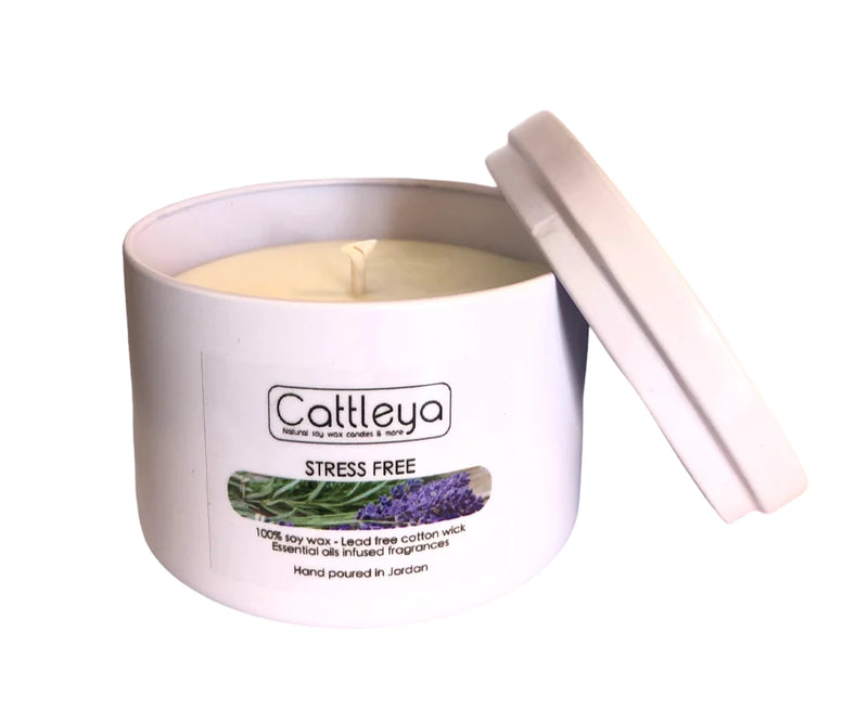 Cattleya - Soy Wax Candle Tin&Lid Stress Free