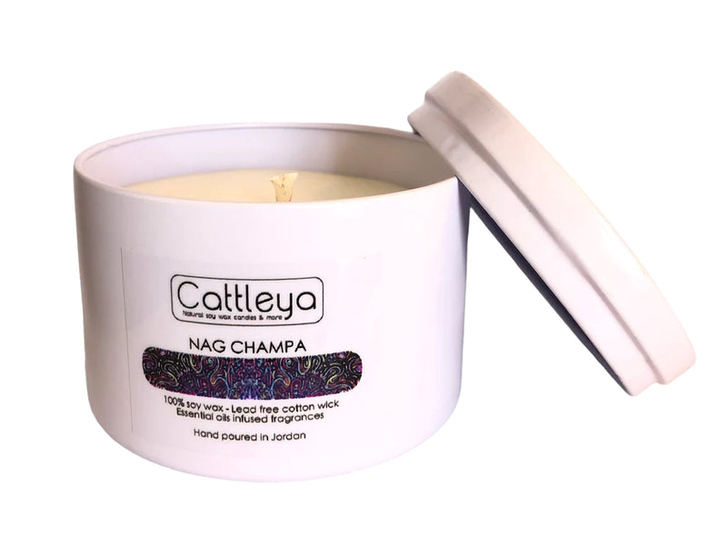 Cattleya - Soy Wax Candle Tin&Lid Nag Champa