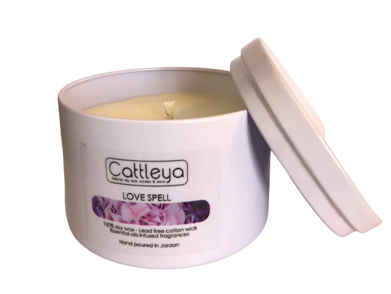 Cattleya - Soy Wax Candle Tin&Lid Love Spell