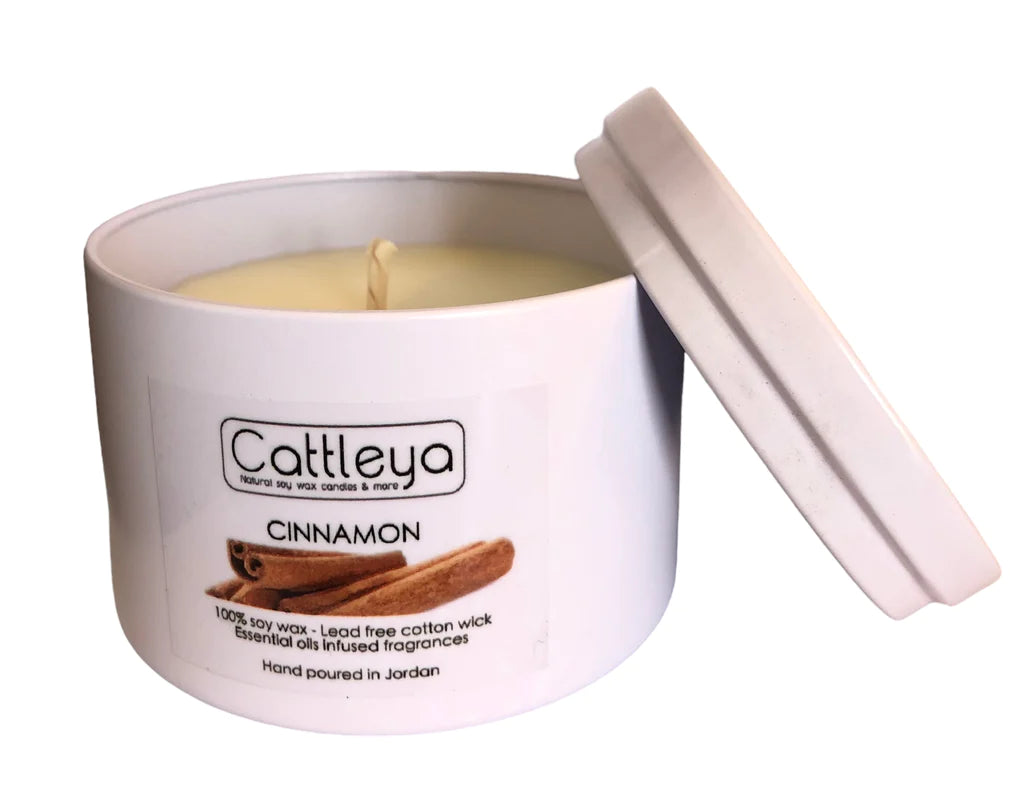 Cattleya - Soy Wax Candle Tin&Lid Cinnamon