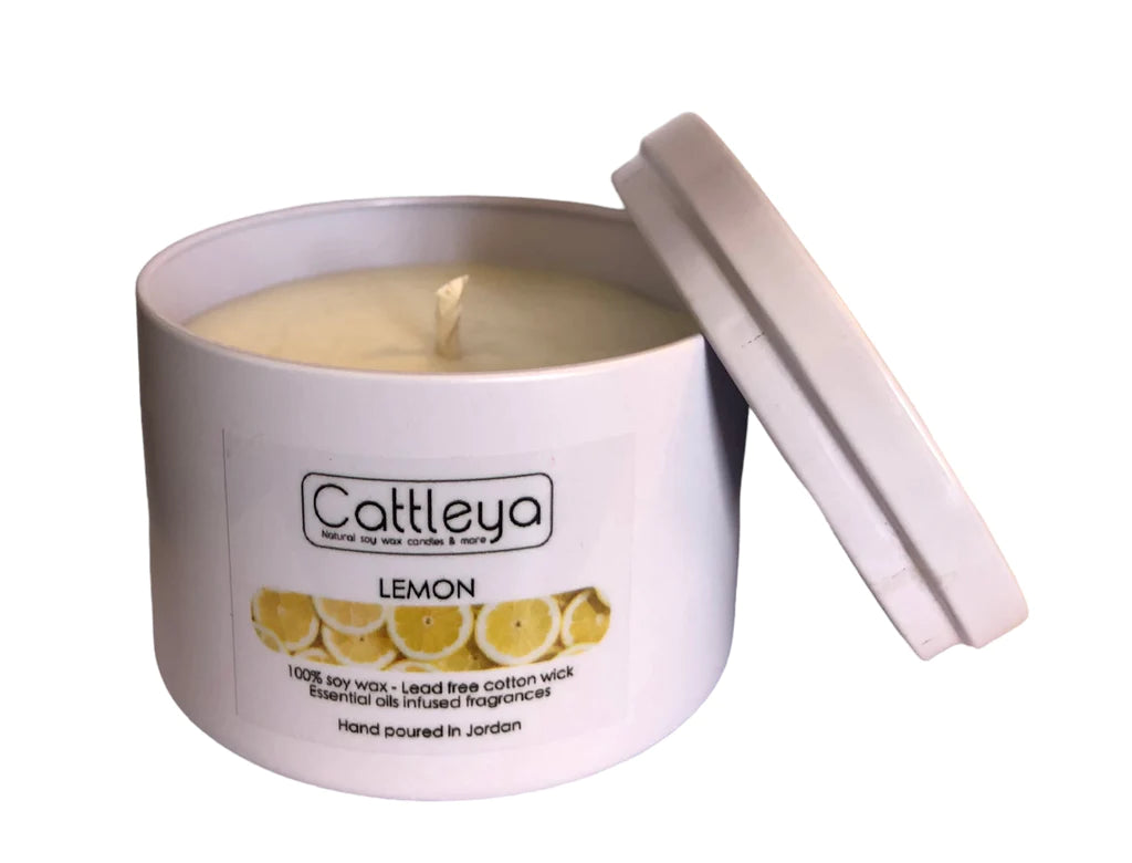 Cattleya - Soy Wax Candle Tin&Lid Lemon