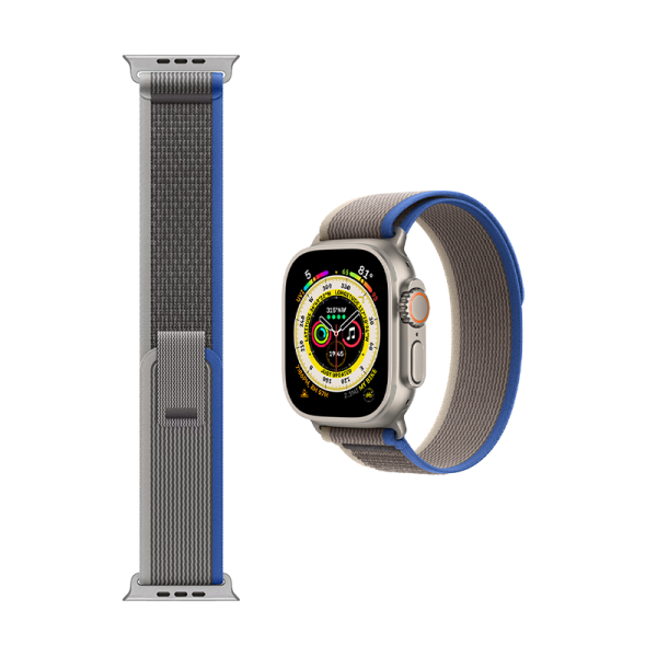 Wiwu Trail Loop Band for Apple Watch Series 1-8 38mm, 40mm, 41mm Blue+Gray