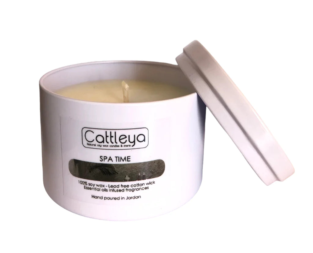 Cattleya - Soy Wax Candle Tin&Lid Spa Time