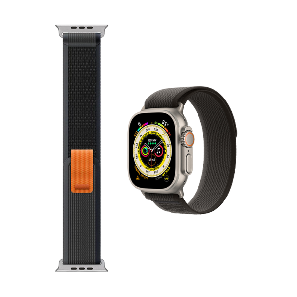 Wiwu Trail Loop Band for Apple Watch Series 1-8 38mm, 40mm, 41mm Black+Gray