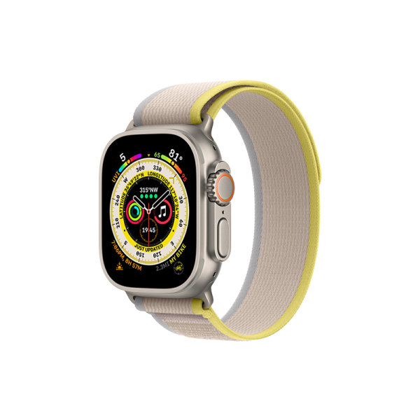Wiwu Trail Loop Band for Apple Watch Series 1-8 42mm, 44mm, 45mm and Apple Watch Ultra 49mm Yellow+Ivory