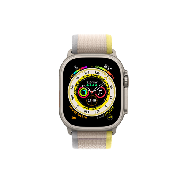 Wiwu Trail Loop Band for Apple Watch Series 1-8 38mm, 40mm, 41mm Yellow+Ivory