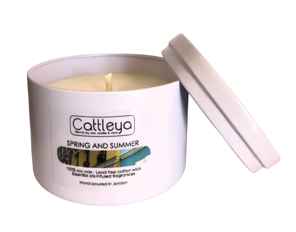 Cattleya - Soy Wax Candle Tin&Lid Spring & Summer